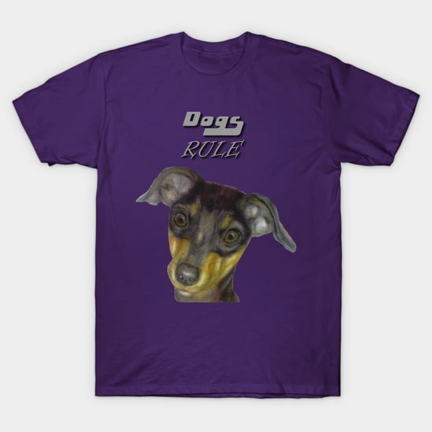 dogs rule T-Shirt by candimoonart